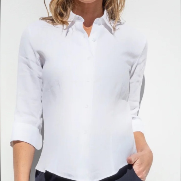 Amina Rubinacci White Blouse Size S/30 - Picture 2 of 12